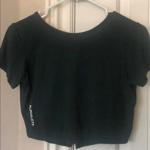 Alphalete split back crop XS